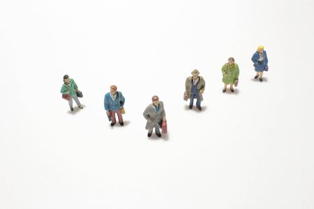 the group of small business figure at meetingの写真素材