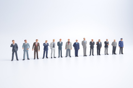 the big group of the small business figureの写真素材