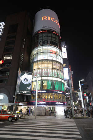 Ginza shopping area. The popular tourist spot in Tokyo.のeditorial素材