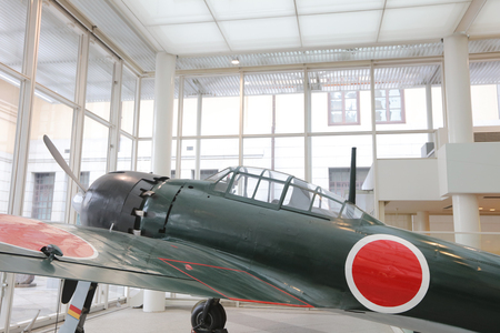 the Japanese Zero at Yushukan, military and war museumのeditorial素材