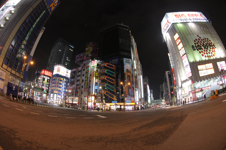 Cityscape of Akihabara district in Tokyo. Akibahara is otaku cultural centerのeditorial素材