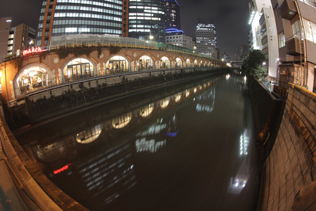 theRed brick building of  old station Mansei Bridgeのeditorial素材