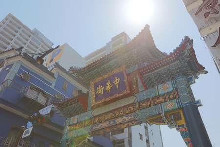 The symbolic gate of Yokohama China Townのeditorial素材