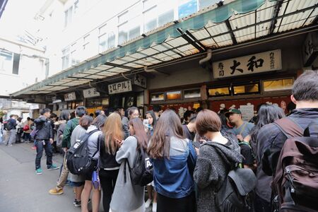 There are restaurants both in the inner and outer market areaのeditorial素材