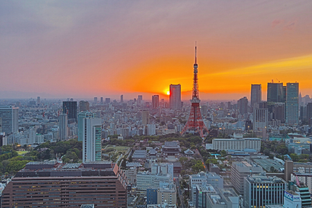 TOKYO cityscape at Hamamatsucho World Trading Centerのeditorial素材
