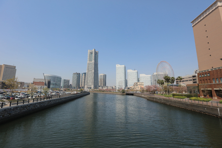 the central business district of Yokohamaのeditorial素材