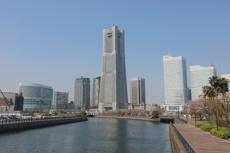 the central business district of Yokohamaのeditorial素材
