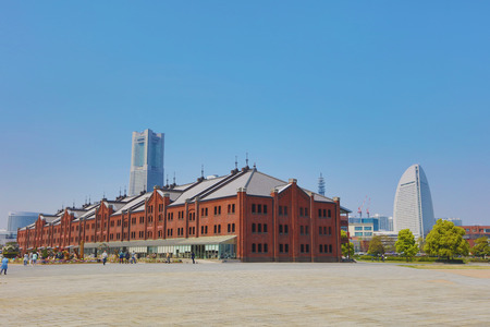 Historical Red Brick Warehouse in Yokohama, japanのeditorial素材
