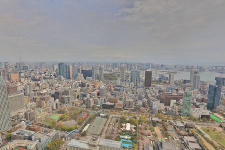 Modern cityscape view in Tokyo, capital city of Japanのeditorial素材