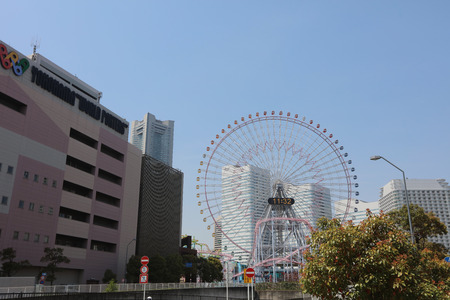 View of the Marina in Yokohama City, Kanagawa, Japanのeditorial素材