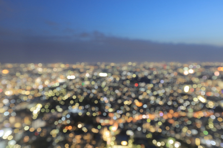 the Yokohama, Japan waterfront cityscape at nightのeditorial素材