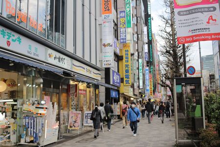 the Akihabara district in Tokyo, Japanのeditorial素材