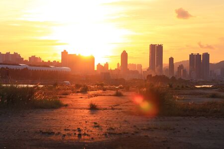 Sunset in the city hk 2016の写真素材
