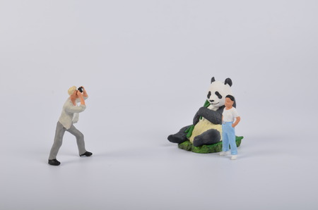 the Plastic toy figurines panda 2016の写真素材