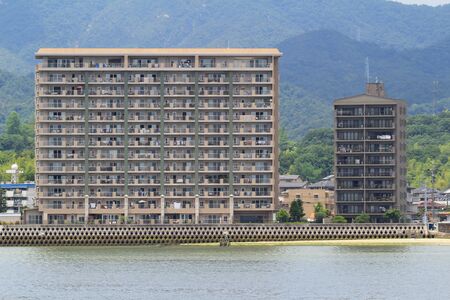 the Miyajimaguchi Town, Hiroshima, Japan