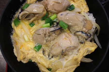 the oyster with egg at Hiroshimaのeditorial素材