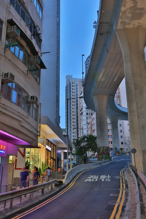 Shek Tong Tsui  Hill Rd, hong kongのeditorial素材