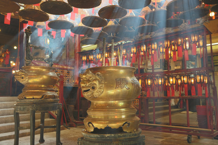 Man Mo Temple in Hong Kong, it is one of the famous temple.のeditorial素材
