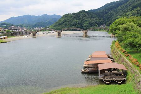 the Kintai bridge in the summer seasonのeditorial素材