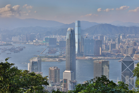 Hong Kong view from Victoria Peak. 2016のeditorial素材