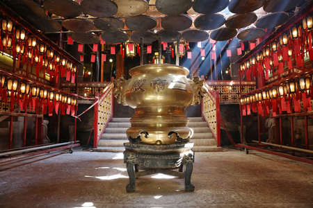 Man Mo Temple in Hong Kong, it is one of the famous temple.のeditorial素材