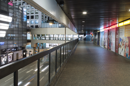 the Pedestrian transition over busy street in Centralのeditorial素材