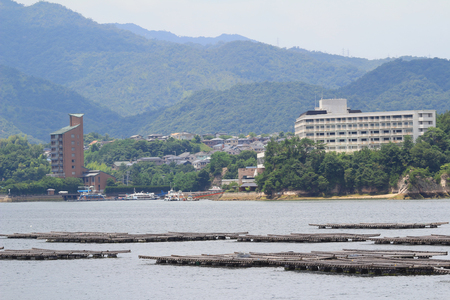 Seto Inland Sea at Hiroshimaのeditorial素材