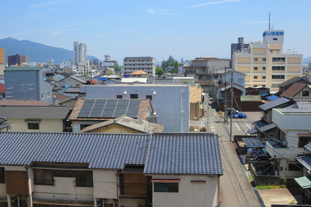 the view from the train window, HIROSHIMAのeditorial素材