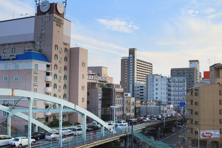 the city scape aof Hiroshima japan 2016のeditorial素材