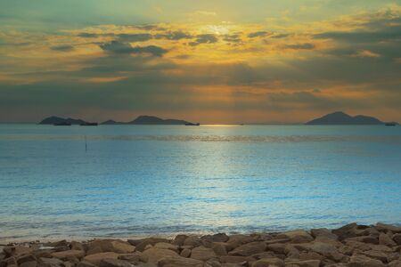 sunset in Lung Kwu Tan, Tuen Mun, Hong Kong