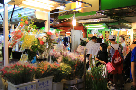 the outdoor market at Tai Yuen Streetのeditorial素材
