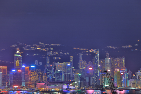 the Hong Kong famous night view at 2016