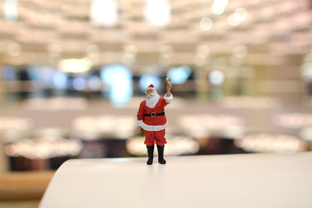 the Santa Claus christmas decorations at mallの写真素材