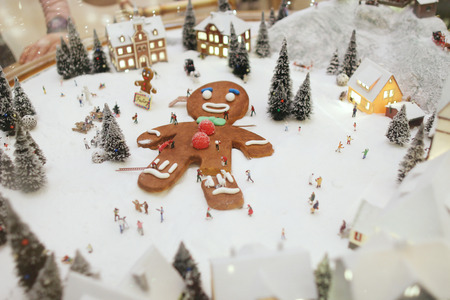 Miniature tiny toys at the chrismtas theme