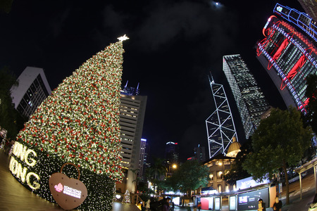 Hong Kongâs romantic Christmas ambience at 2016のeditorial素材