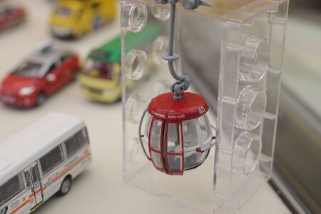 the tiny toy car at the show boxのeditorial素材