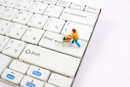 the fun of figure in miniature worldの写真素材