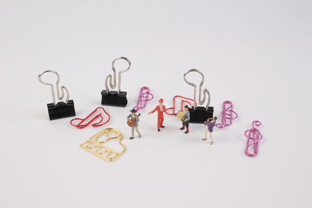 the tiny of live band with music sharp clipの写真素材