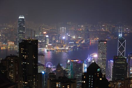 skyline of Hong Kong from Victoria Peak. Hong Kong 2017のeditorial素材