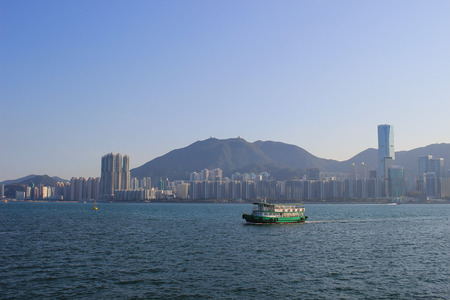 the north point pier view of kowloon sideのeditorial素材