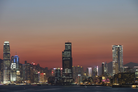 the evening over Victoria Harbour of 2017