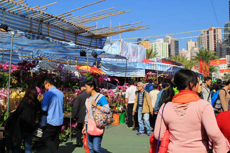 the Lunar New Year fair at hong kong 2017のeditorial素材