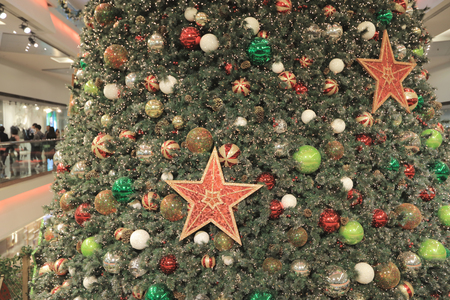 christmas tree at Festival Walk mall at 2016の写真素材