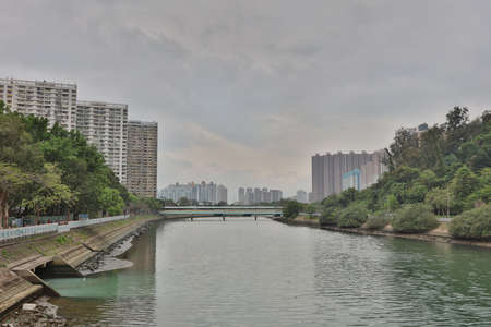 the Tuen Mun downtown in Hong Kong at 2017のeditorial素材
