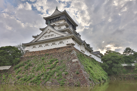 Kokura-jo Castle, Japanese Castle in Katsuyama Public Parkのeditorial素材