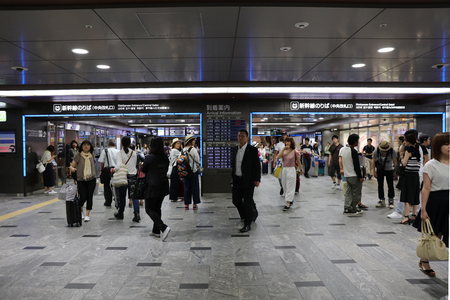 Hakata Station is surrounding shopping mall.のeditorial素材