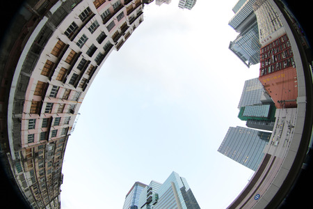 Kwun Tong distract ,  office buildings and tong lauのeditorial素材