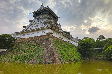 Kokura-jo Castle, Japanese Castle in Katsuyama Public Parkのeditorial素材