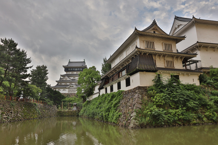 Kokura-jo Castle, Japanese Castle in Katsuyama Public Parkのeditorial素材