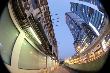 Kwun Tong distract ,  office buildings and tong lauのeditorial素材